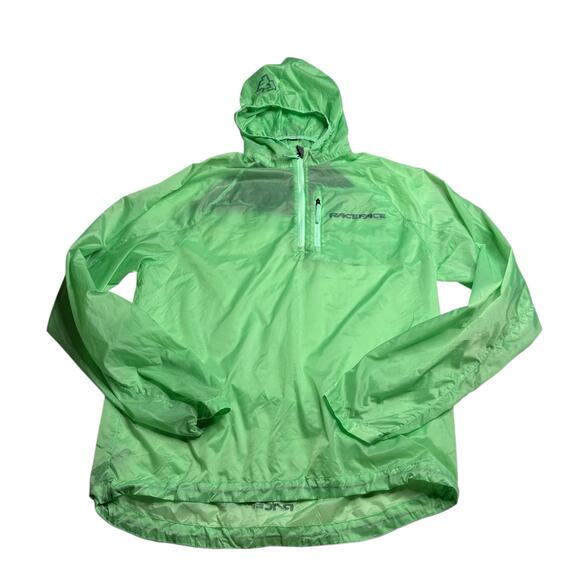 RACEFACE Race Face Nano Jacket Men's Size Medium Lightweight Hooded Green MTB - Picture 1 of 5